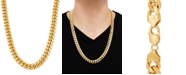 Macy's Cuban Link 26" Chain Necklace in 18k Gold-Plated Sterling Silver